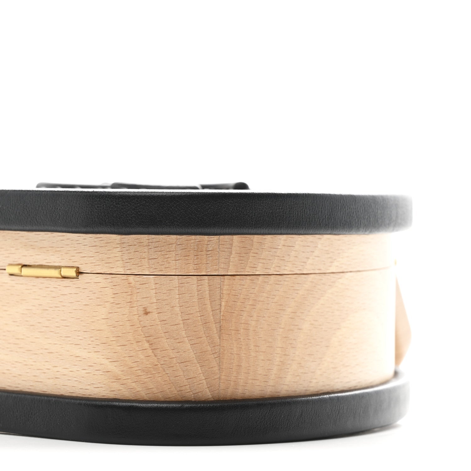 Chanel Beech Wood Lambskin Round CC Vanity Case Black