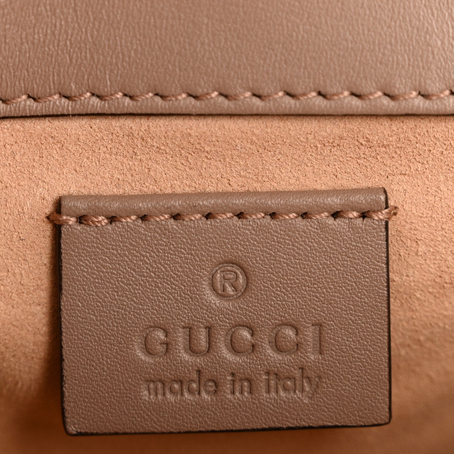 Gucci Calfskin Matelasse Super Mini GG Marmont Shoulder Bag Porcelain Rose
