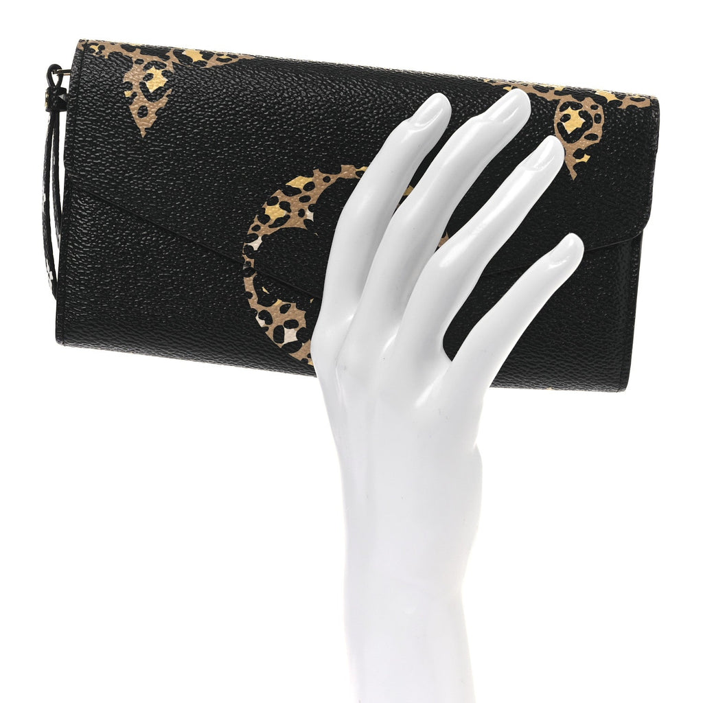 Louis Vuitton Monogram Giant Jungle Sarah Wallet Black