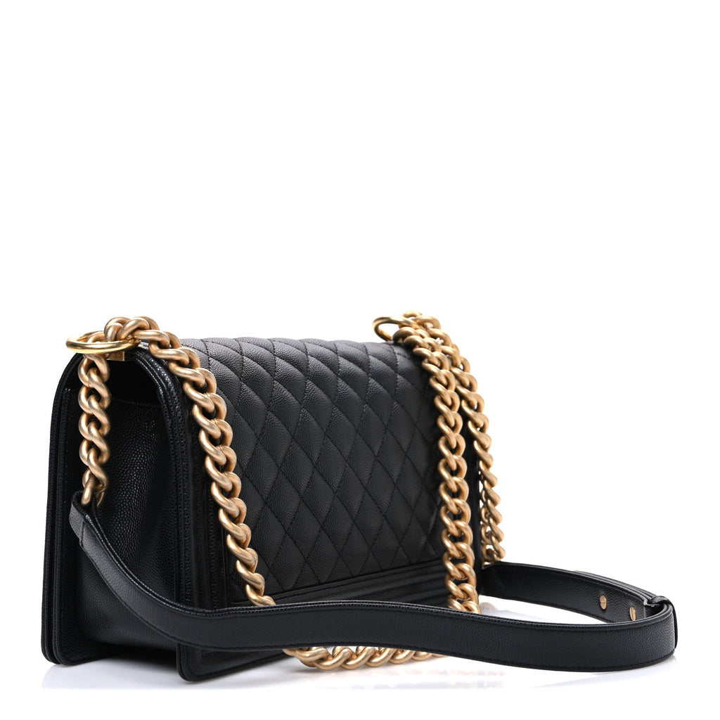 Chanel Caviar Quilted Medium Boy Flap Black