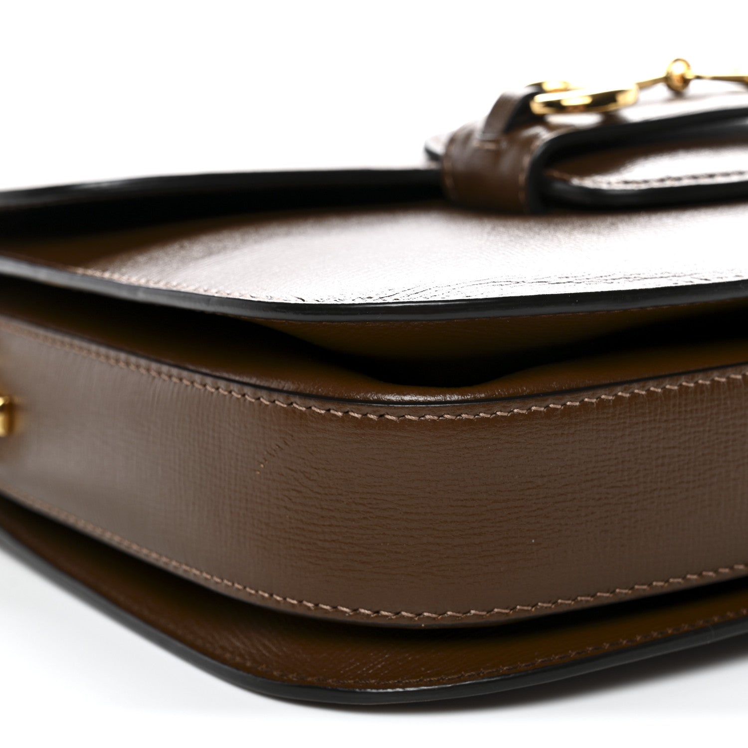 Gucci Azalea Calfskin Horsebit 1955 Shoulder Bag Brown Sugar