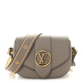Louis Vuitton Grained Calfskin LV Pont 9 Soft PM Gris