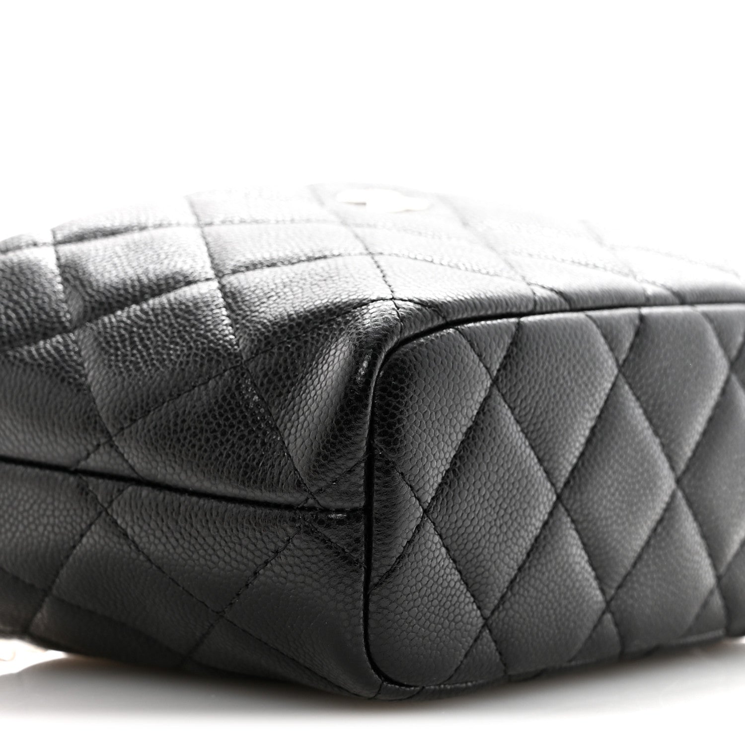 Chanel Caviar Quilted Hobo Clutch With Chain  Black