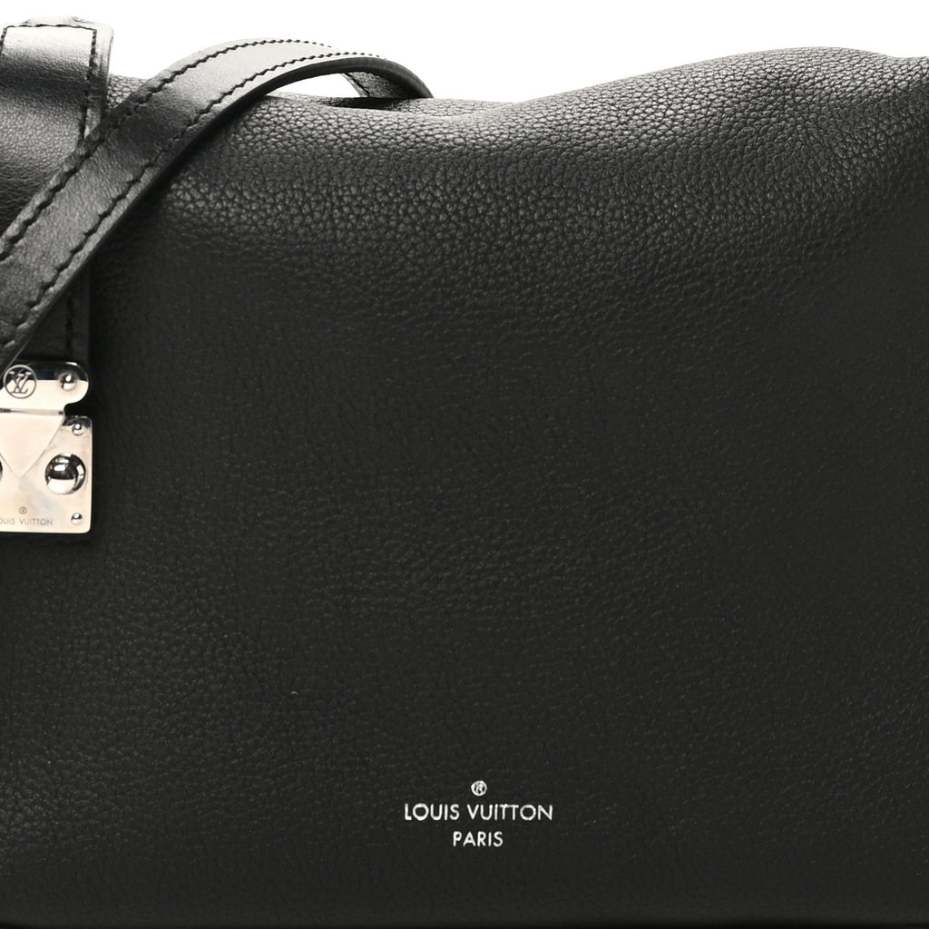 Louis Vuitton Calfskin Side Trunk MM Black