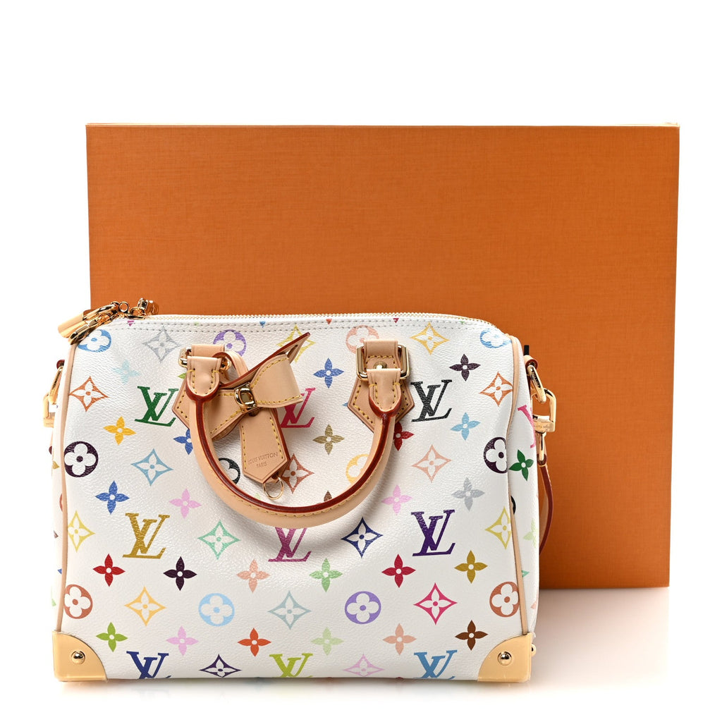 Louis Vuitton LV X TM Monogram Multicolor Speedy Bandouliere 25 White