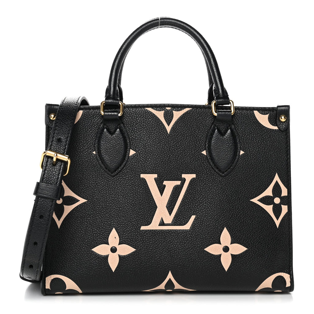 Louis Vuitton Empreinte Monogram Giant Onthego PM Black Beige