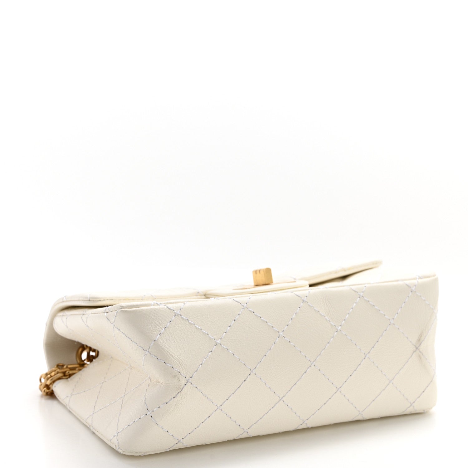 Chanel Aged Calfskin Quilted 2.55 Reissue Mini Flap White