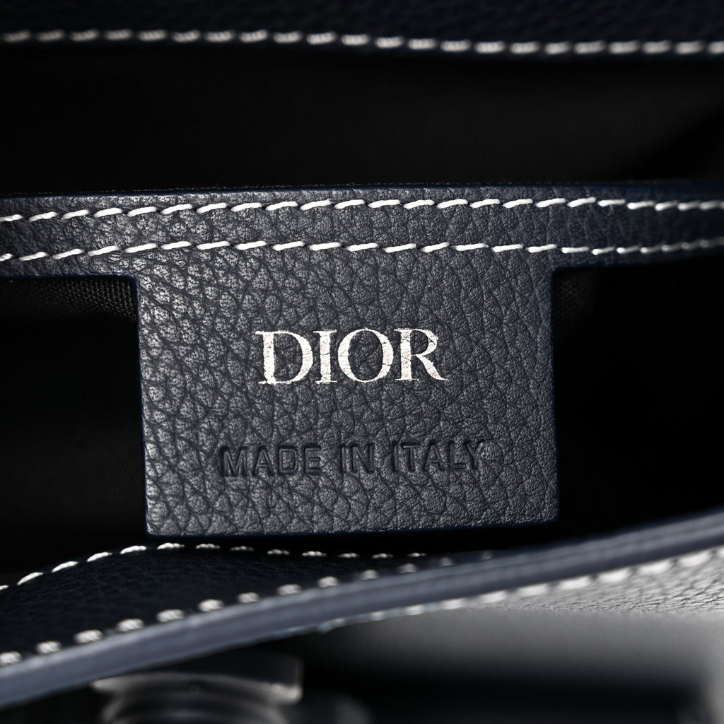 Christian Dior Grained Calfskin Mini Gallop Sling Bag Navy Blue