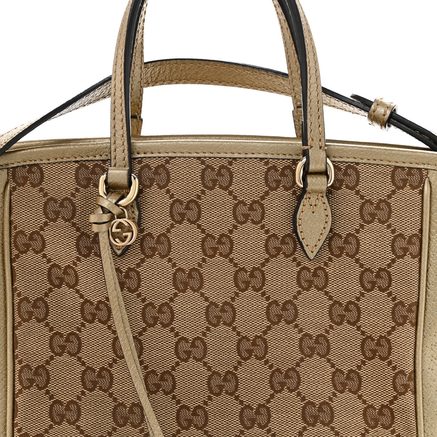 Gucci Monogram Mini Bree Tote Golden Beige