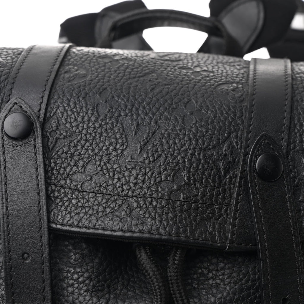 Louis Vuitton Taurillon Monogram Christopher PM Backpack Black