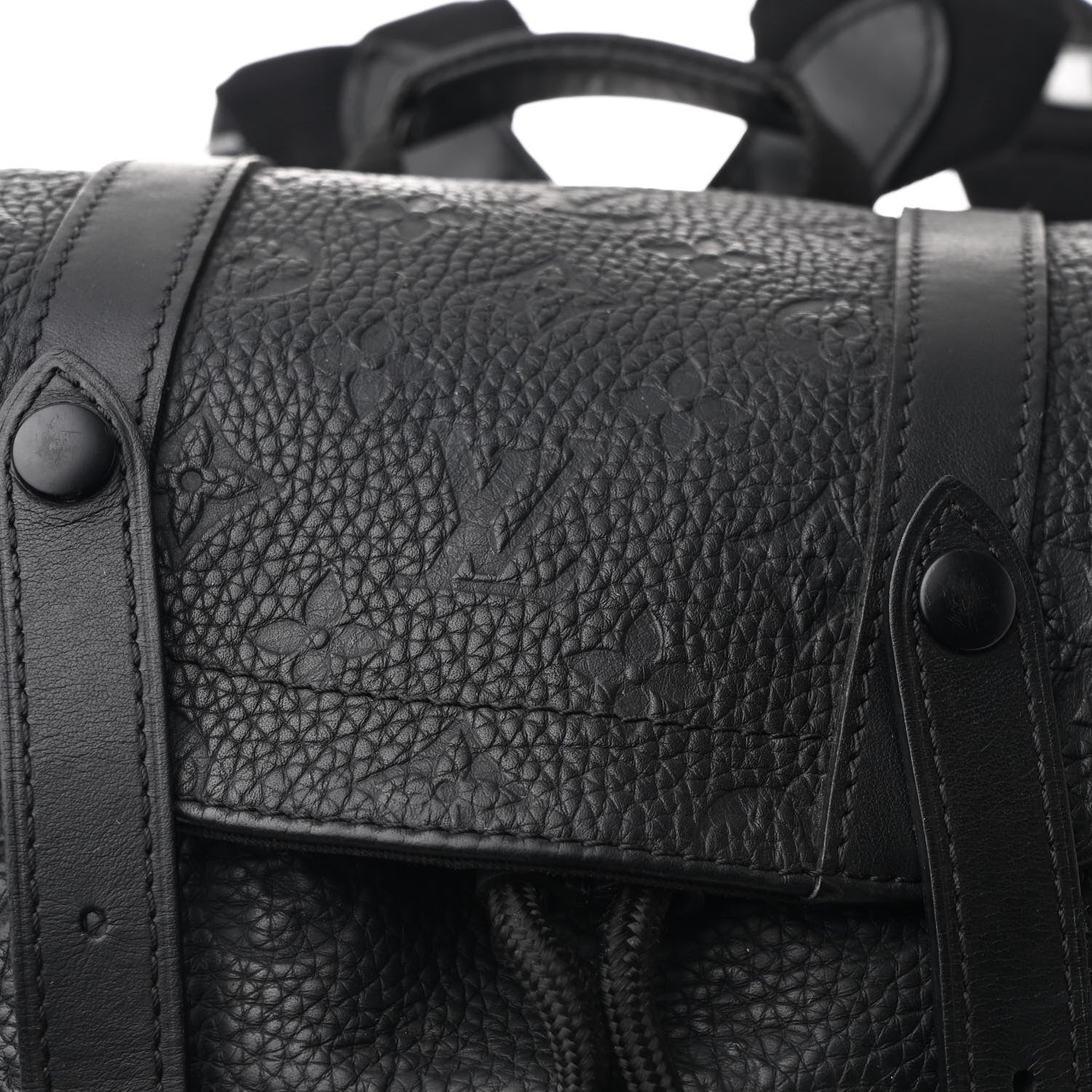Louis Vuitton Taurillon Monogram Christopher PM Backpack Black