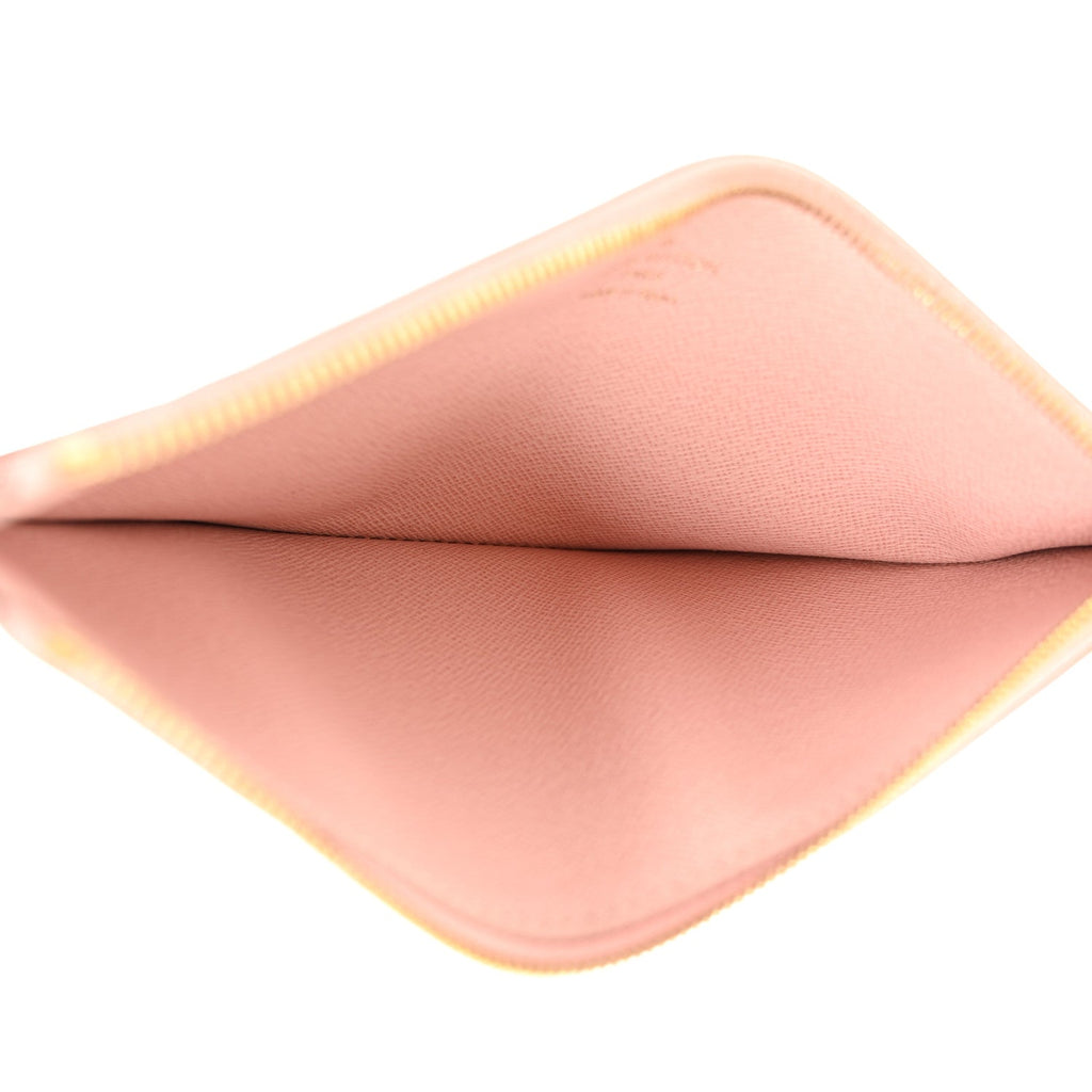 Louis Vuitton Damier Azur Slim Purse Rose Ballerine