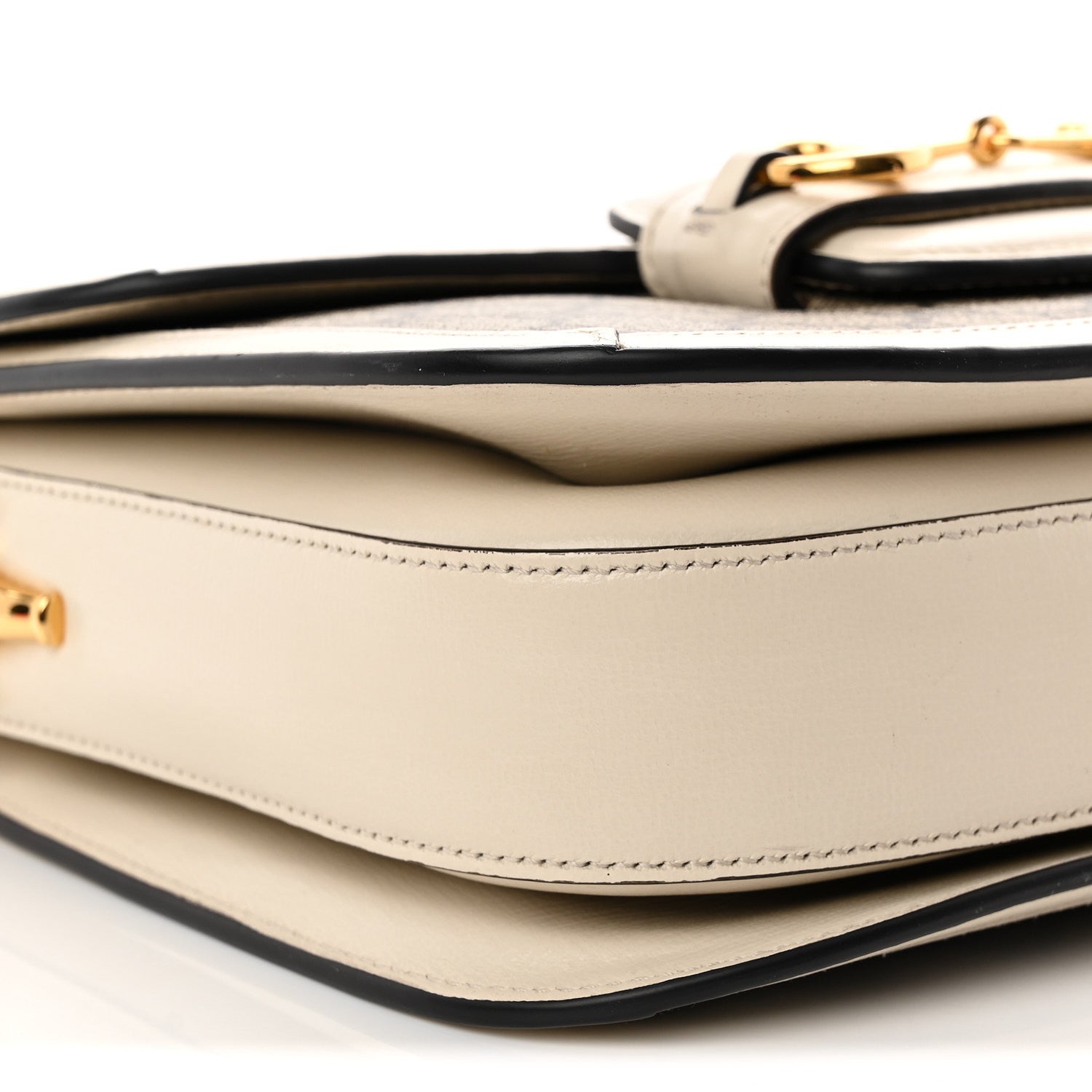 Gucci GG Supreme Monogram Horsebit 1955 Shoulder Bag Beige Mystic White