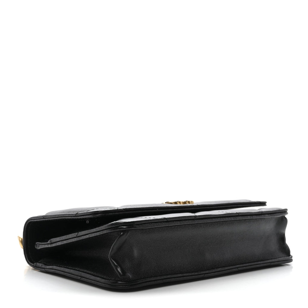 Chanel Lambskin Quilted Chanel 19 Wallet On Chain WOC Black