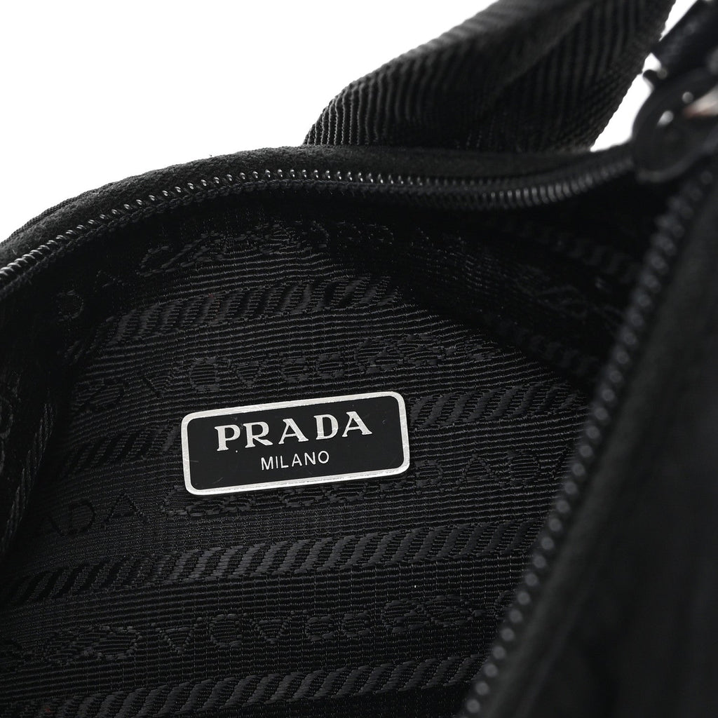 Prada Tessuto Nylon Mini Re-Edition 2000 Bag Black