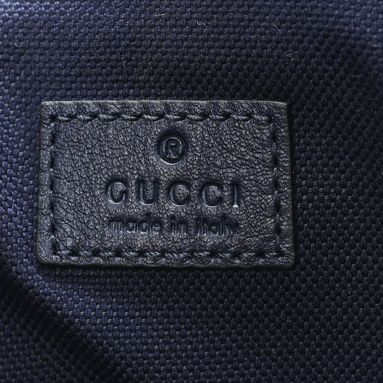 Gucci Denim Monogram Camouflage Large Backpack Blue