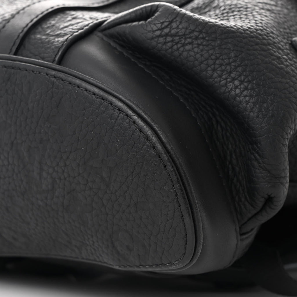 Louis Vuitton Taurillon Monogram Christopher PM Backpack Black