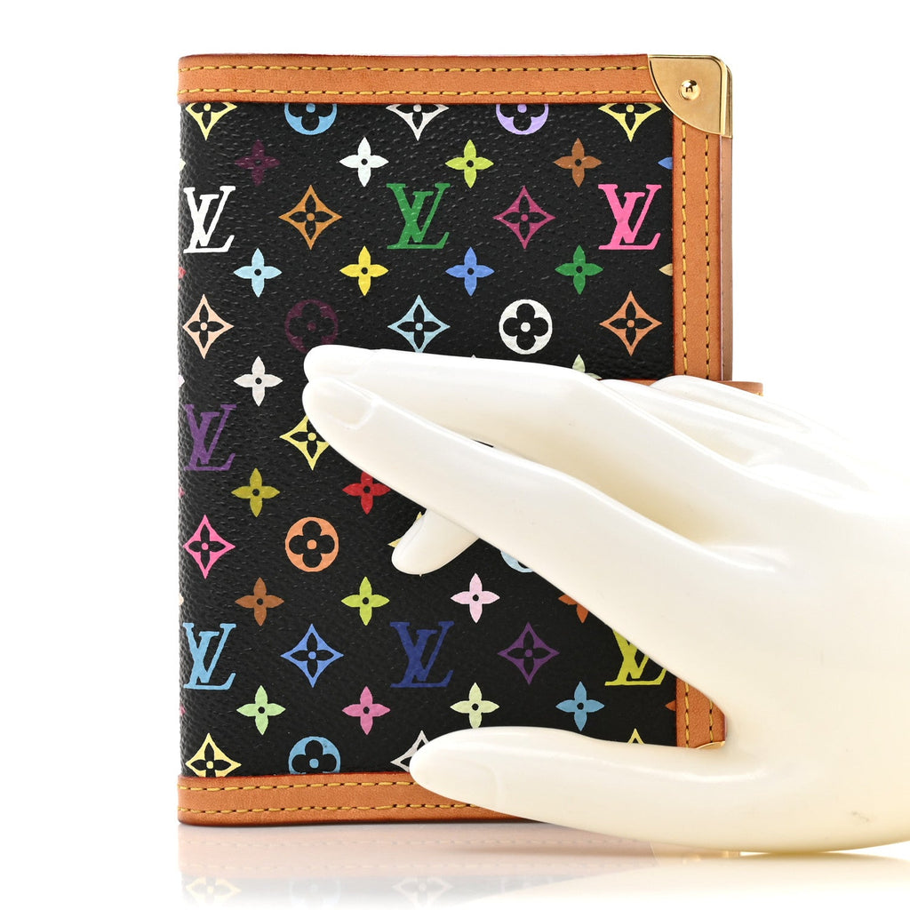 Louis Vuitton Monogram Multicolor Small Ring Agenda Cover Black