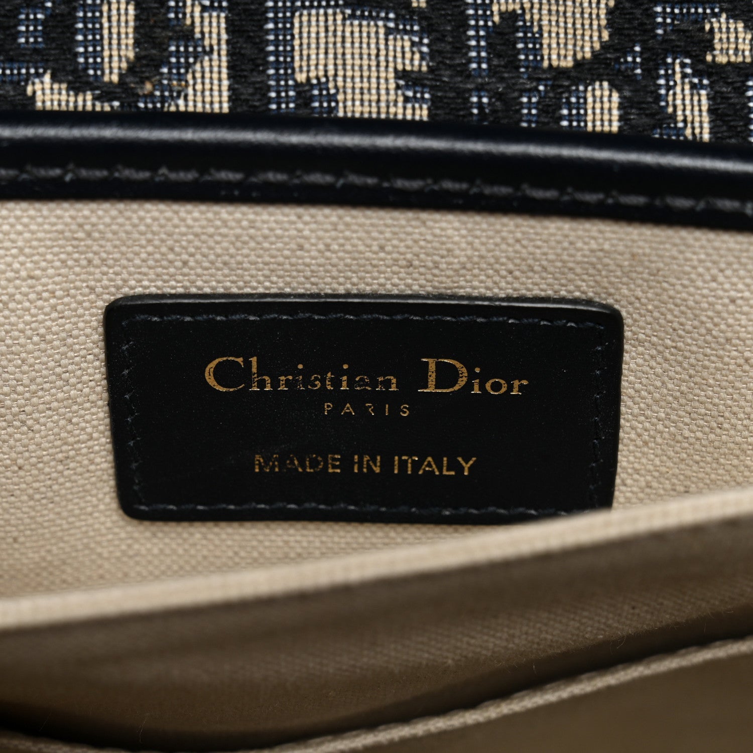 Christian Dior Oblique Square DiorAddict Flap Navy Blue