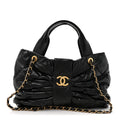 Chanel Lambskin Quilted Bow Bag Black