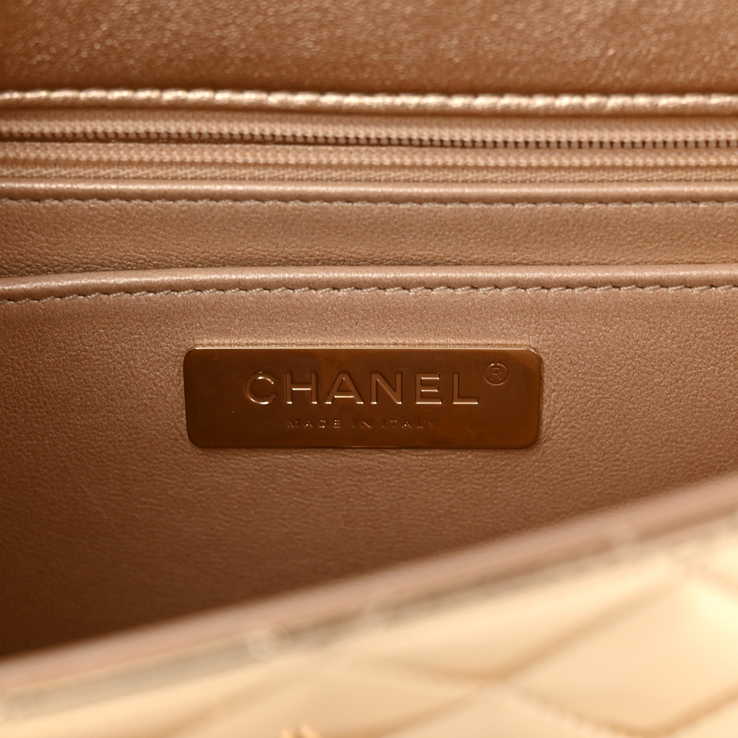 Chanel Mirror Calfskin Metallic Calfskin Quilted Hollywood Boulevard Backpack With Coin Purse Gold