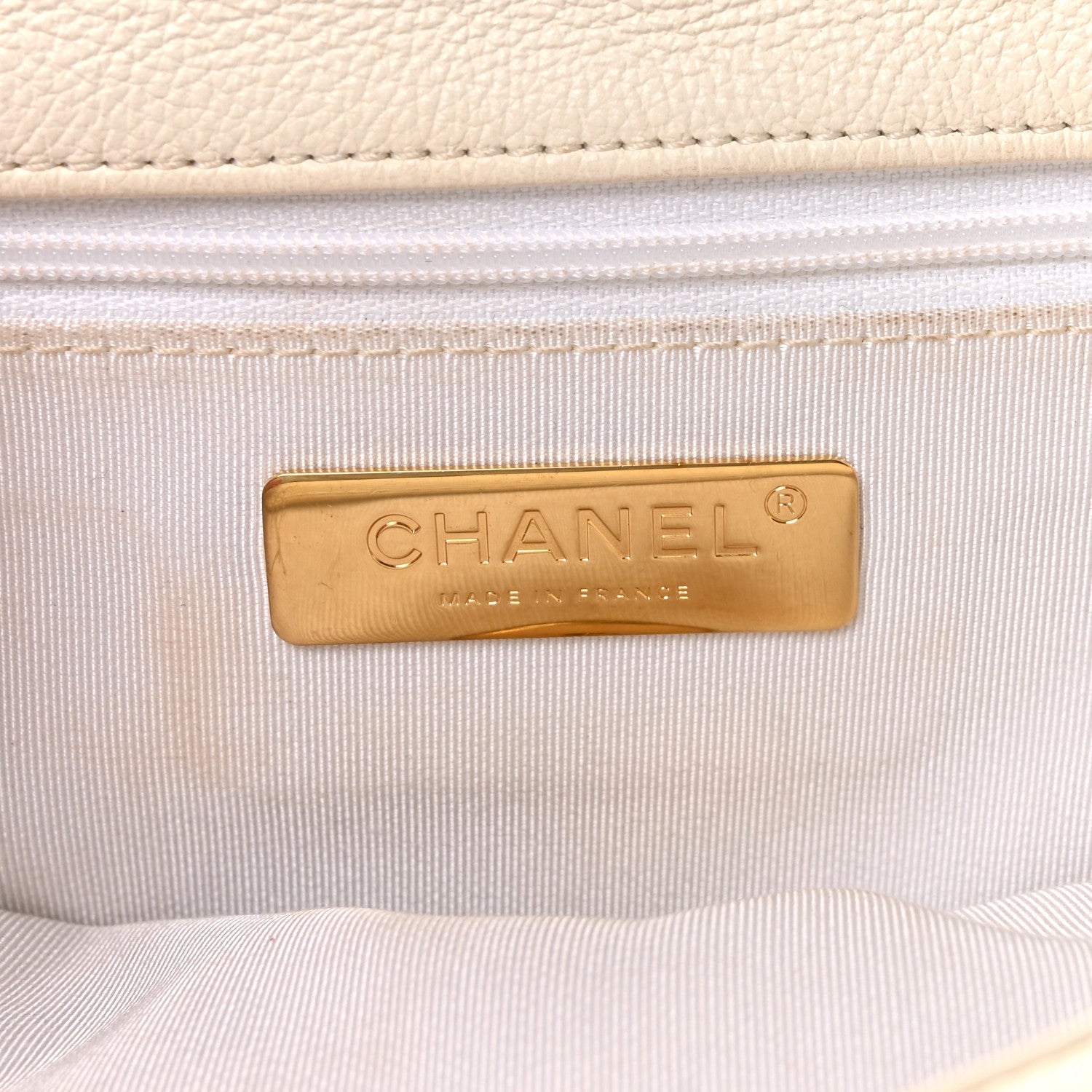 Chanel Calfskin Crochet Medium Chanel 19 Flap White Black