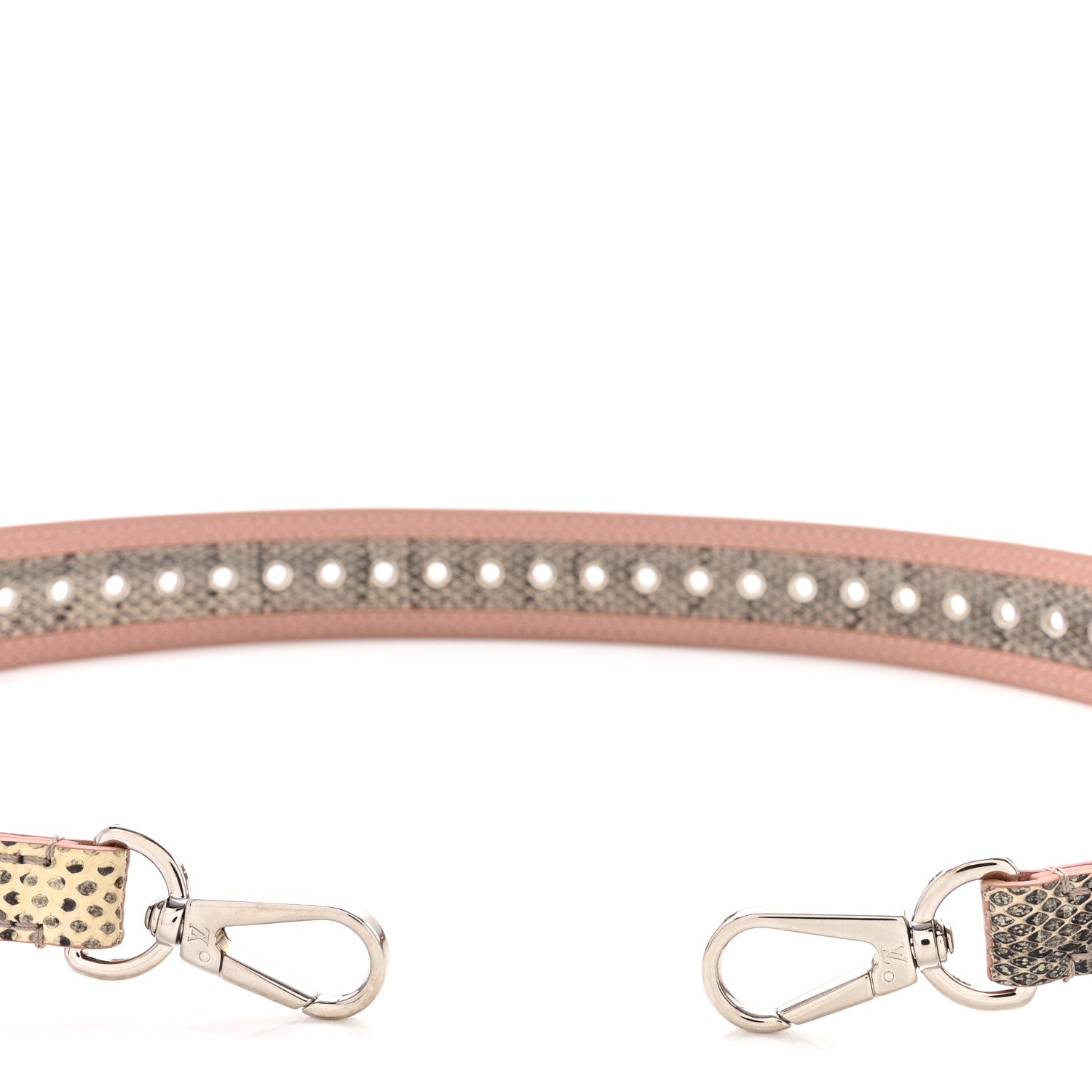 Louis Vuitton Watersnake Calfskin Bandouliere Shoulder Strap Pink Natural