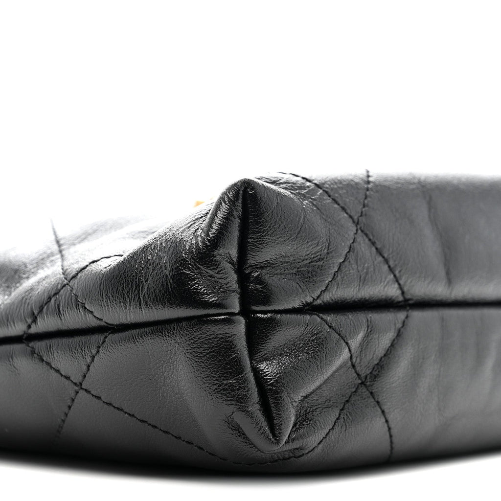 Chanel Shiny Calfskin Quilted Mini Chanel 22 Black