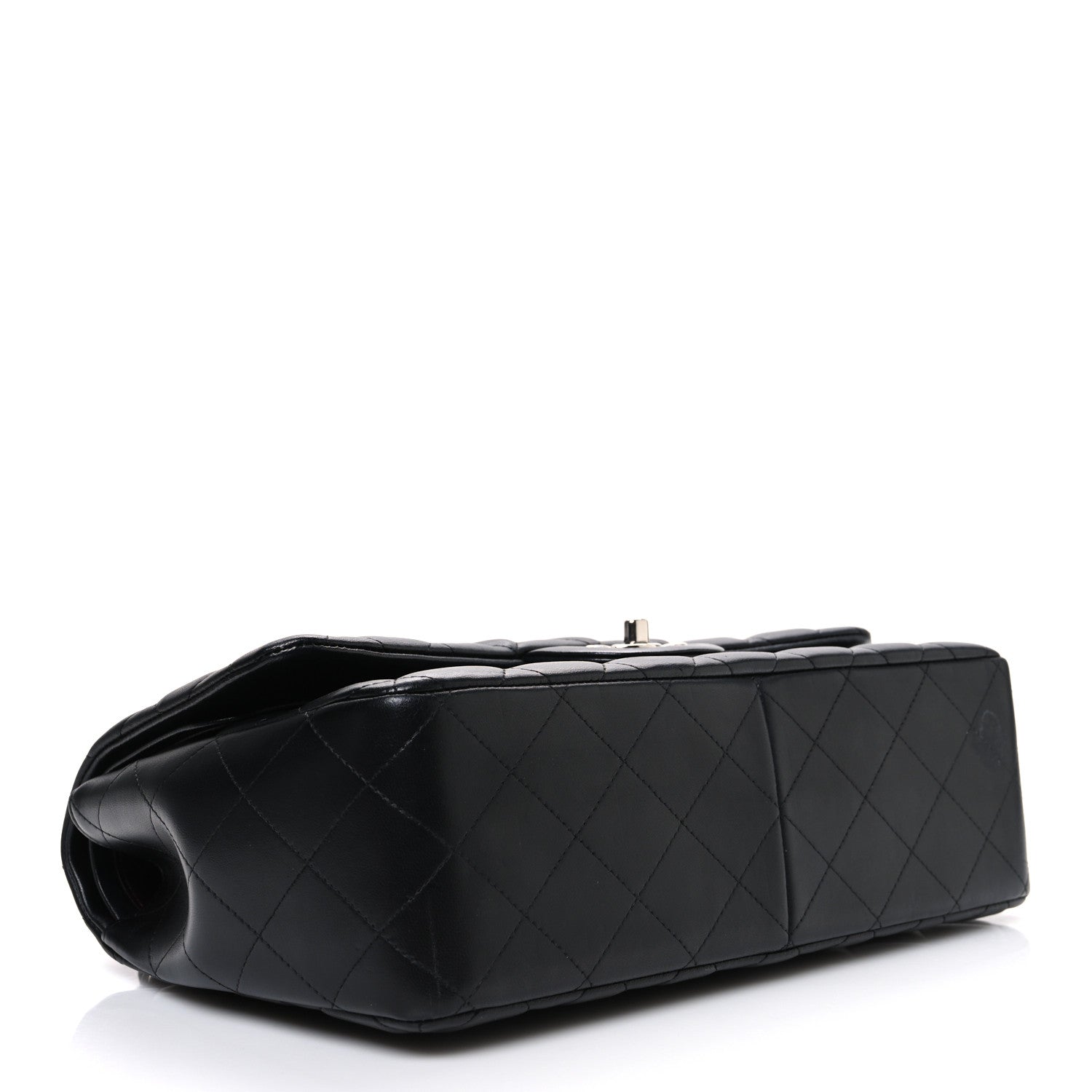 Chanel Lambskin Quilted Jumbo Double Flap Black