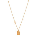 Louis Vuitton Nanogram Name Tag Necklace Gold