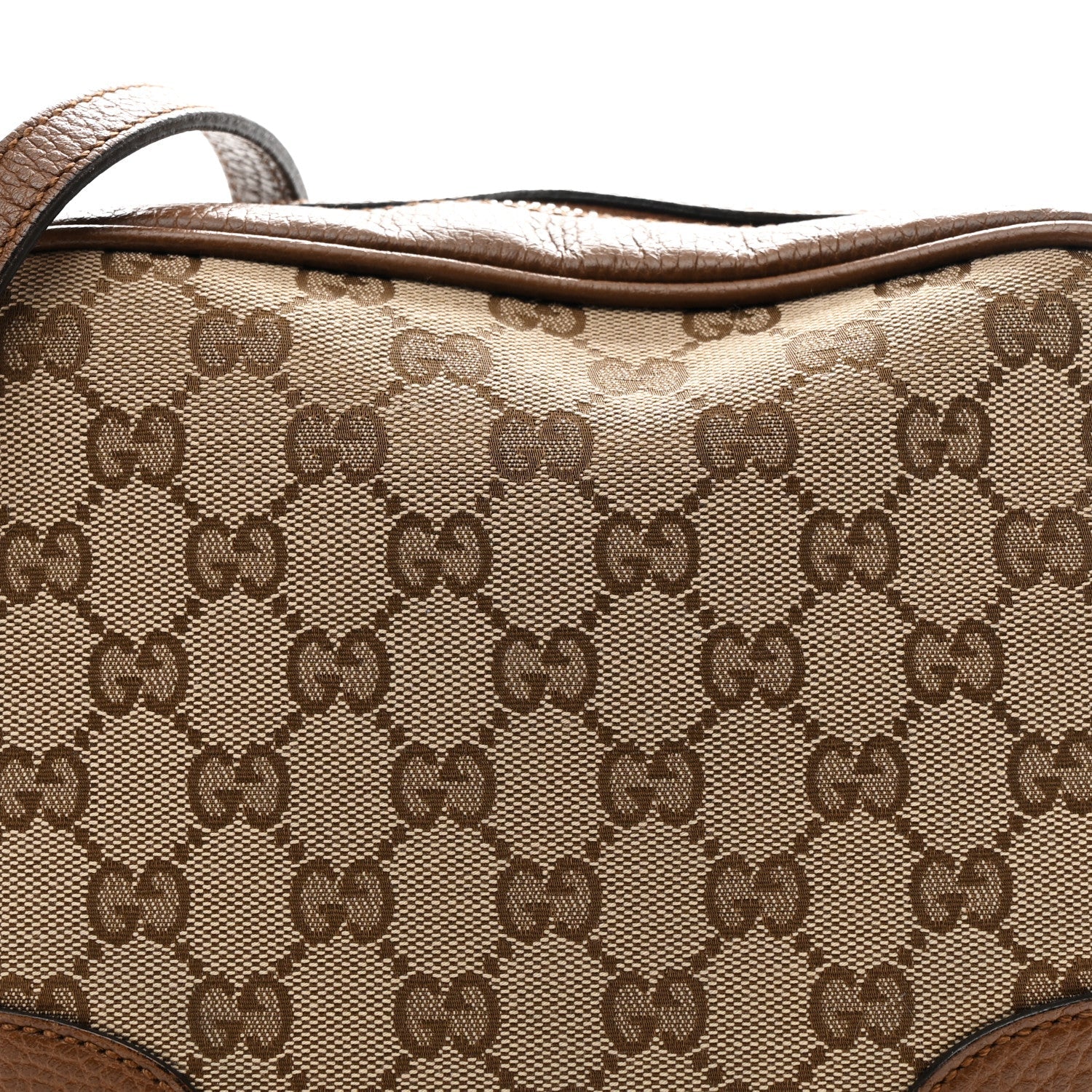 Gucci Monogram Mini Bree Messenger Bag Beige Tabacco