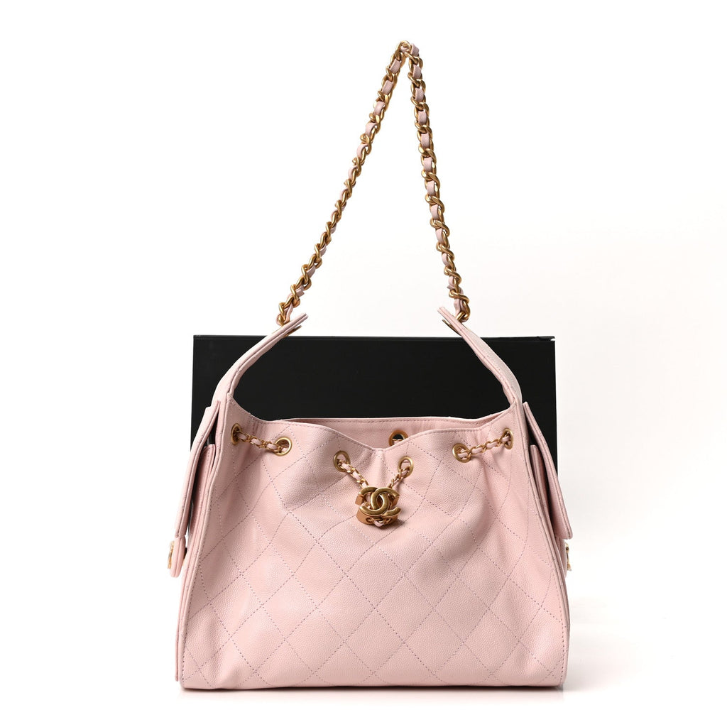 Chanel Caviar Quilted Small Chanel 25 Handbag Light Pink