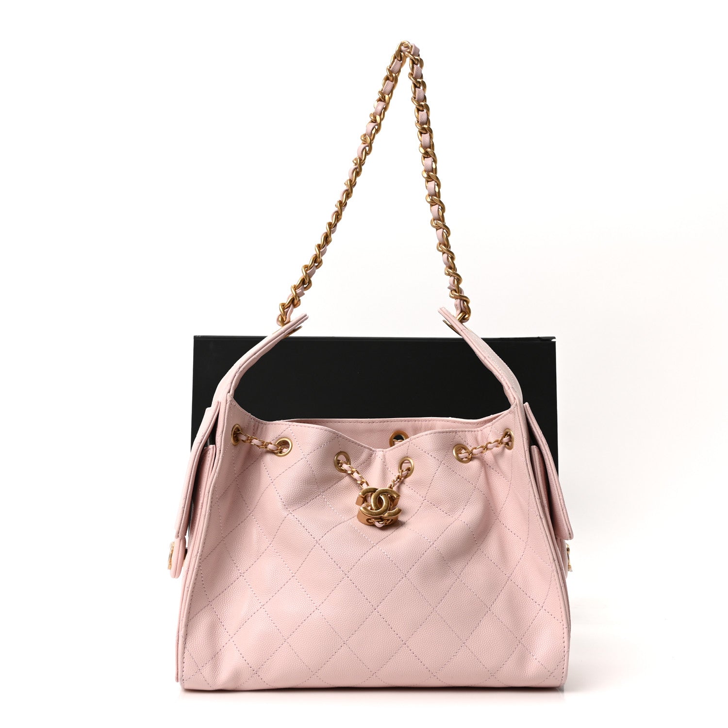 Chanel Caviar Quilted Small Chanel 25 Handbag Light Pink