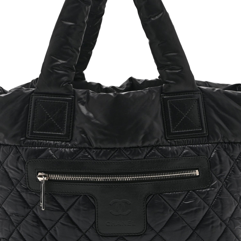 Chanel Nylon Quilted Small Coco Cocoon Tote Black