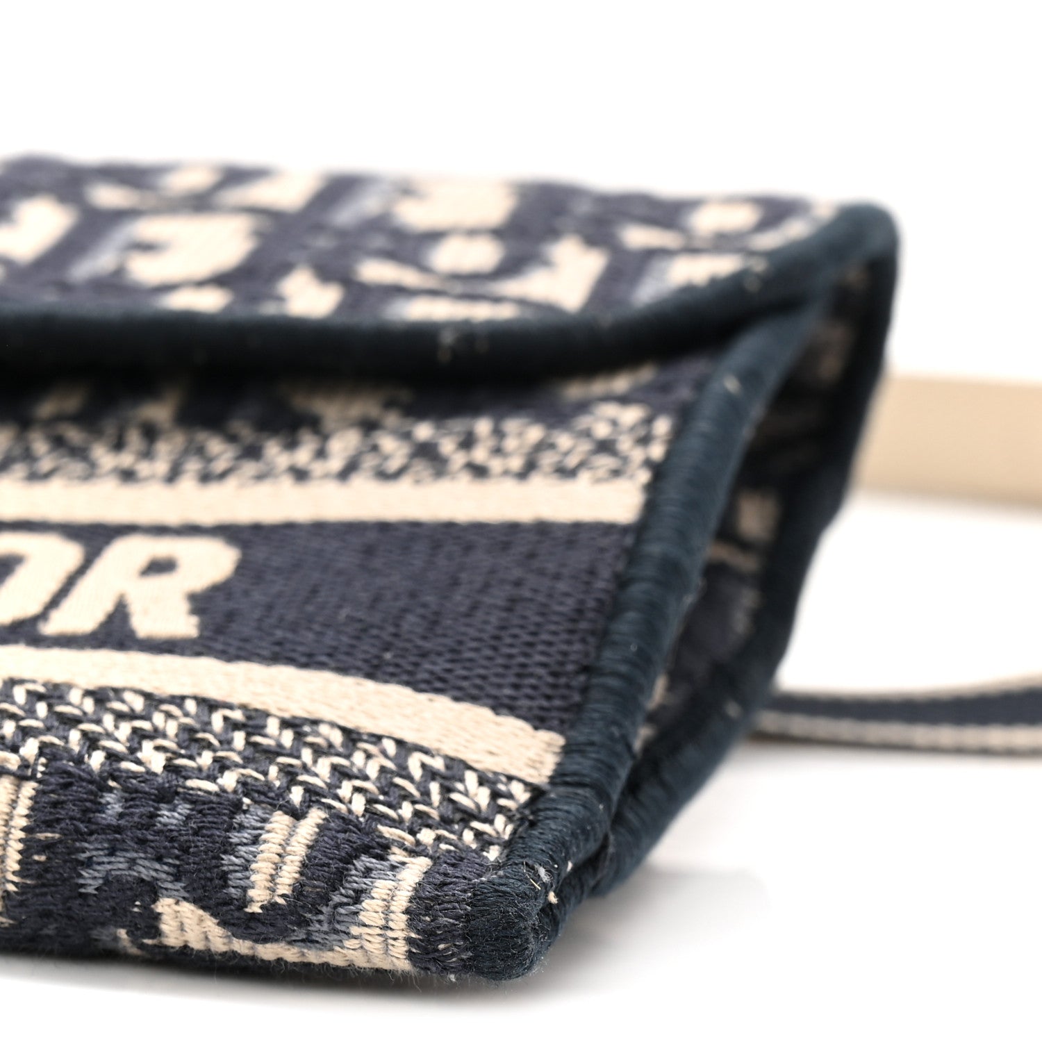 Christian Dior Oblique Slim Saddle Pouch Blue