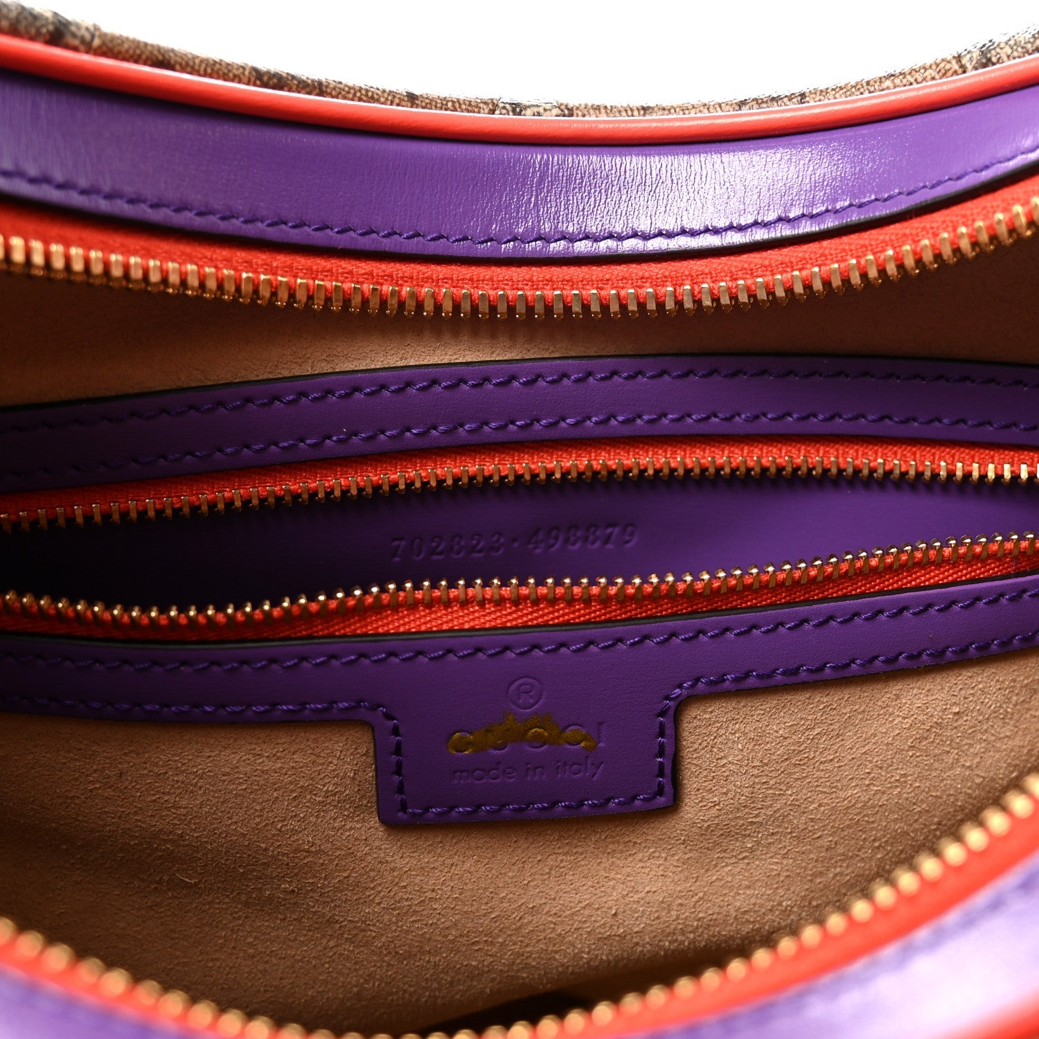 Gucci GG Supreme Monogram Mix Monogram Web Patchwork Large Attache Shoulder Bag Beige Multicolor