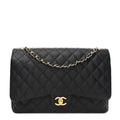 Chanel Caviar Quilted Maxi Double Flap Black