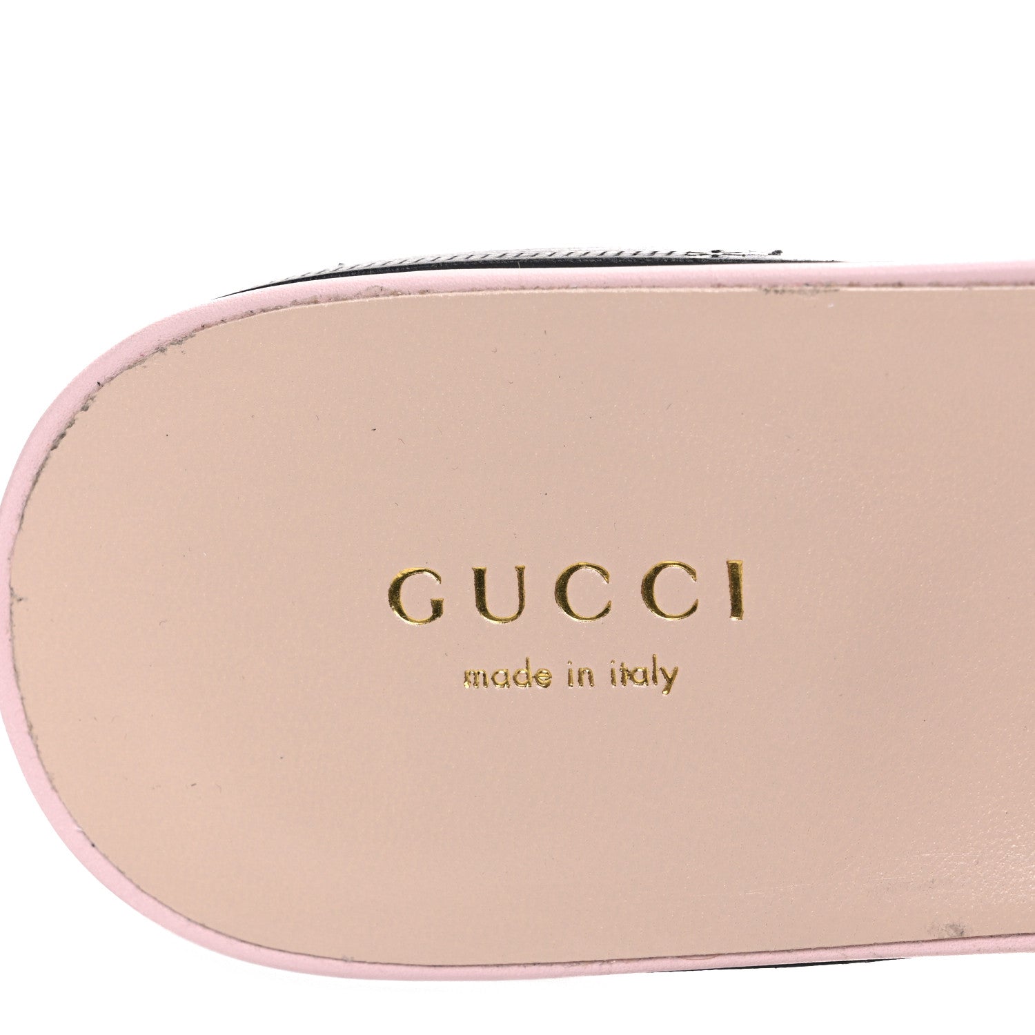 Gucci Cosmos Softy Calfskin Interlocking G Cut Out Slide Sandals 40 Pastel Pink