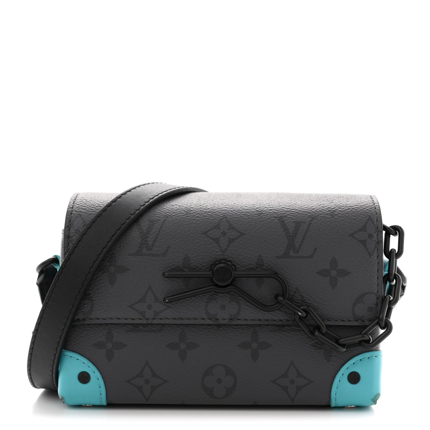 Louis Vuitton Reverse Monogram Eclipse Steamer Wearable Wallet Turquoise