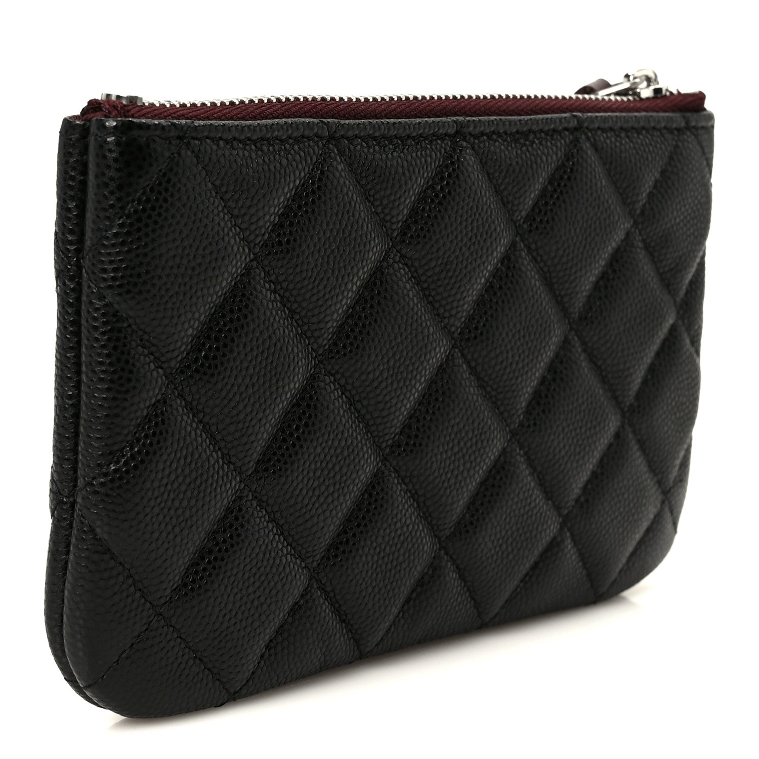 Caviar Quilted Small Cosmetic Case Black