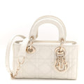Christian Dior Lambskin Cannage Micro Lady D-Joy Latte