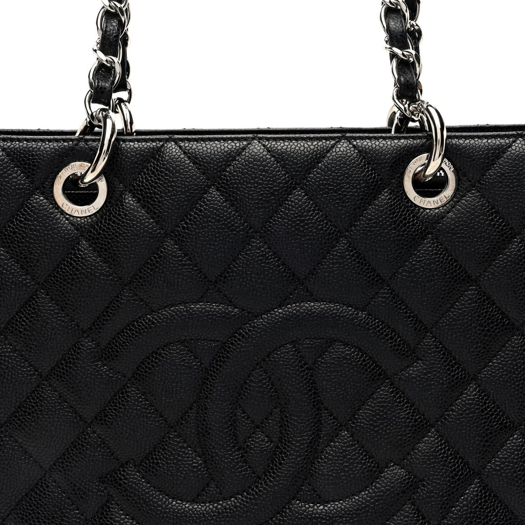Chanel Caviar Quilted Grand Shopping Tote GST Black
