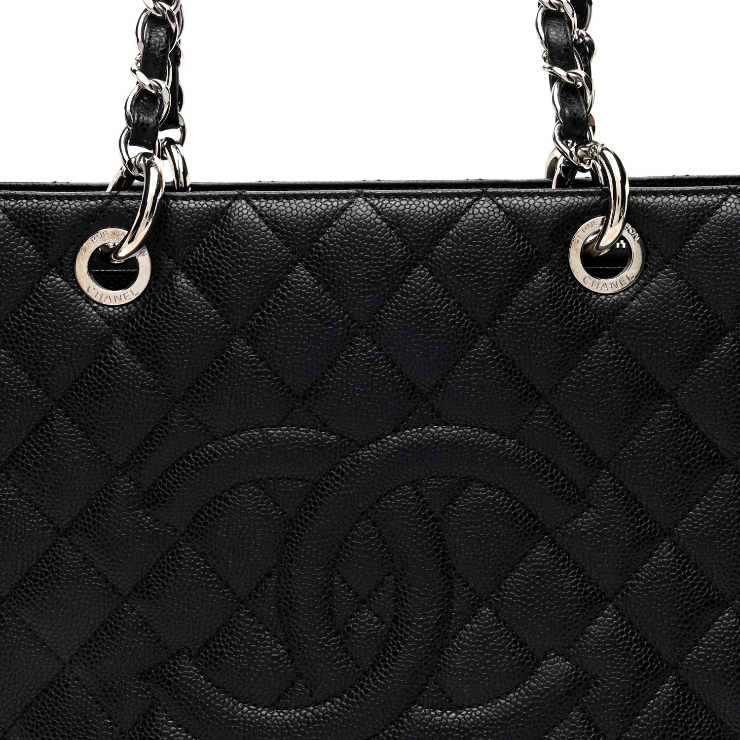 Chanel Caviar Quilted Grand Shopping Tote GST Black