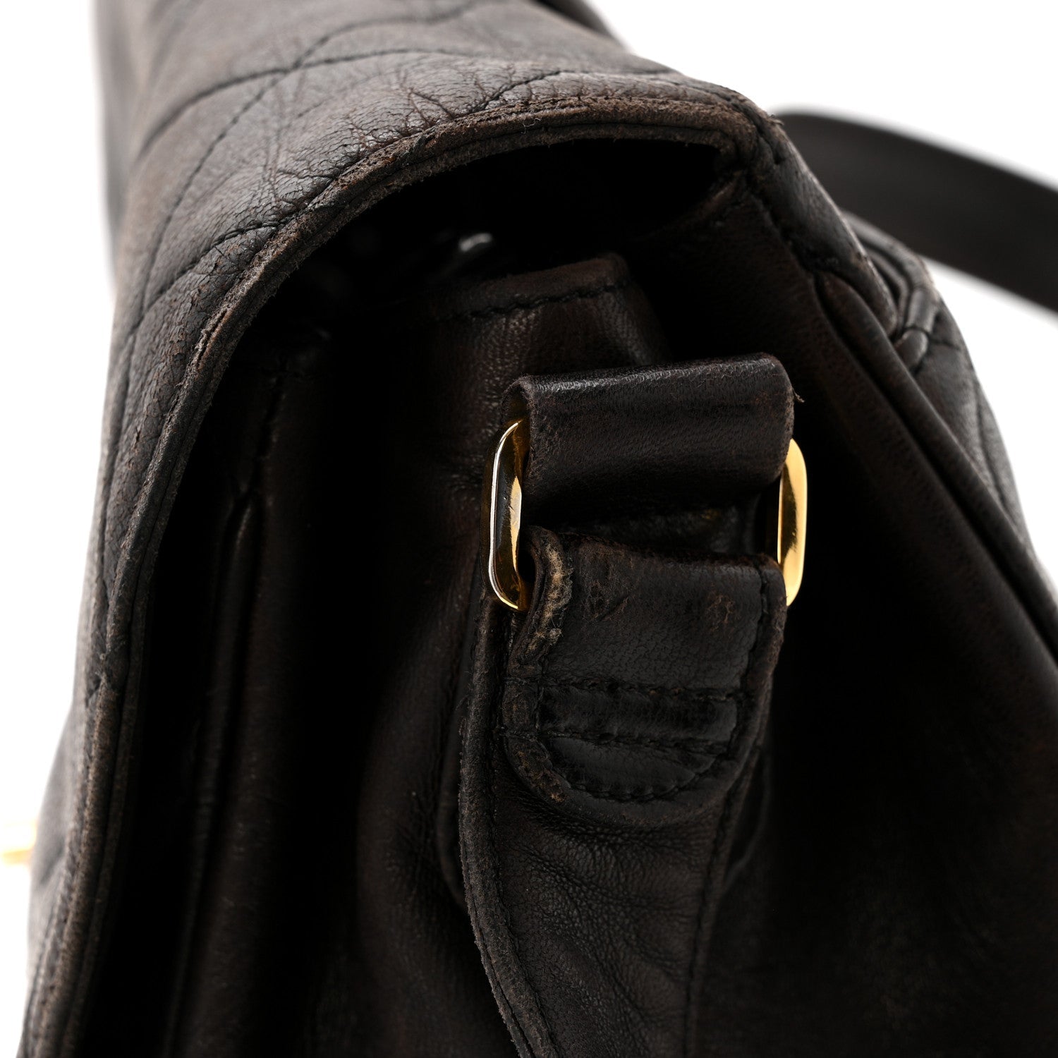 Chanel Lambskin Quilted Flap Shoulder Bag Black