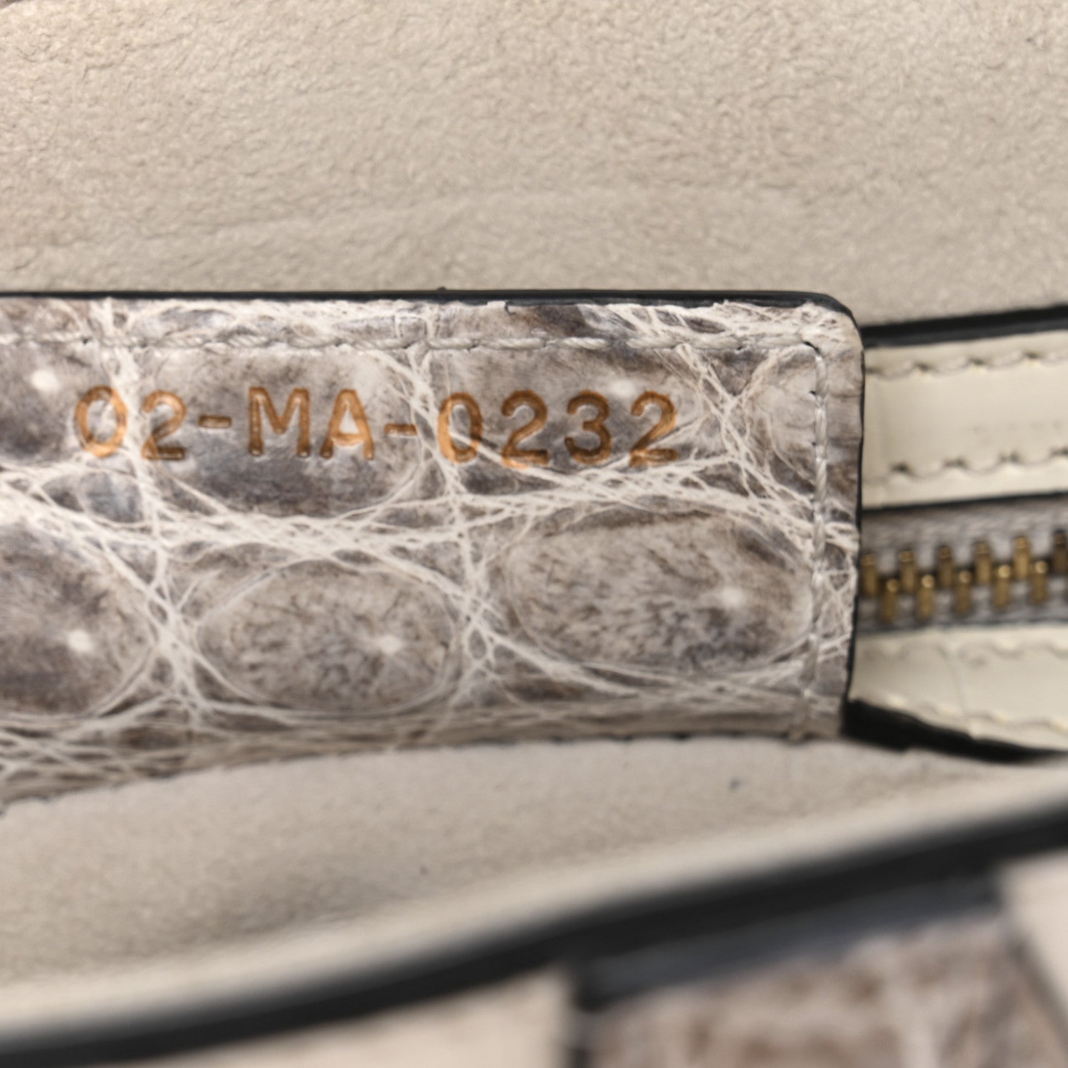 Christian Dior Niloticus Crocodile Himalaya Saddle Bag Latte
