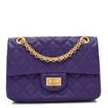 Chanel Aged Calfskin Quilted 2.55 Reissue Mini Flap Purple