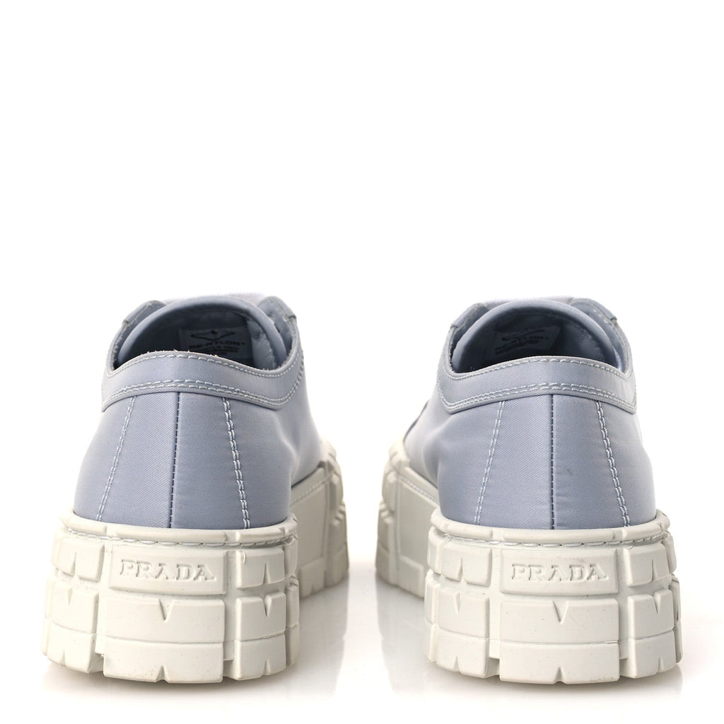Prada Re-Nylon Gabardine Triangle Logo Double Wheel 50mm Sneakers 38 Cielo