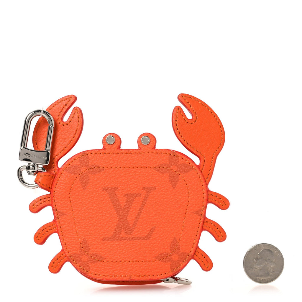 Louis Vuitton Monogram Crab Bag Charm Orange