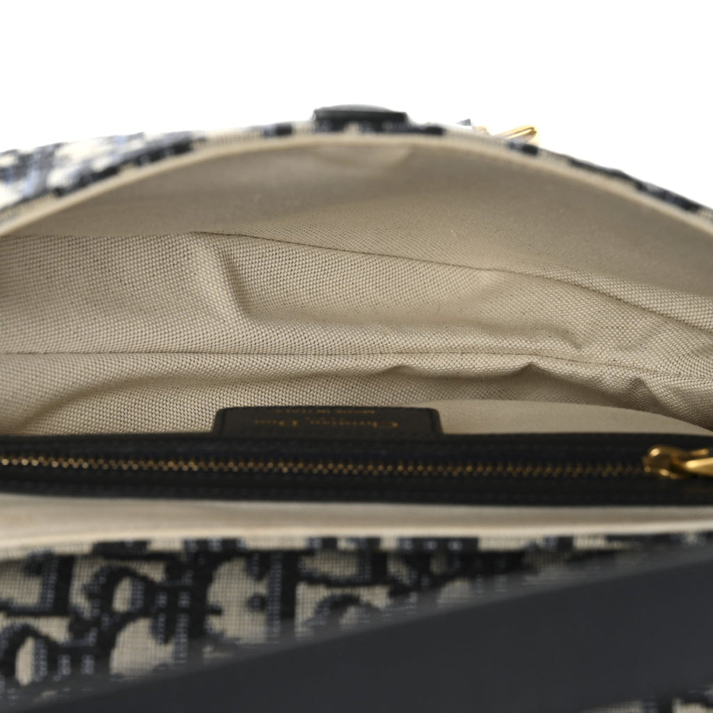 Christian Dior Oblique Saddle Bag Blue