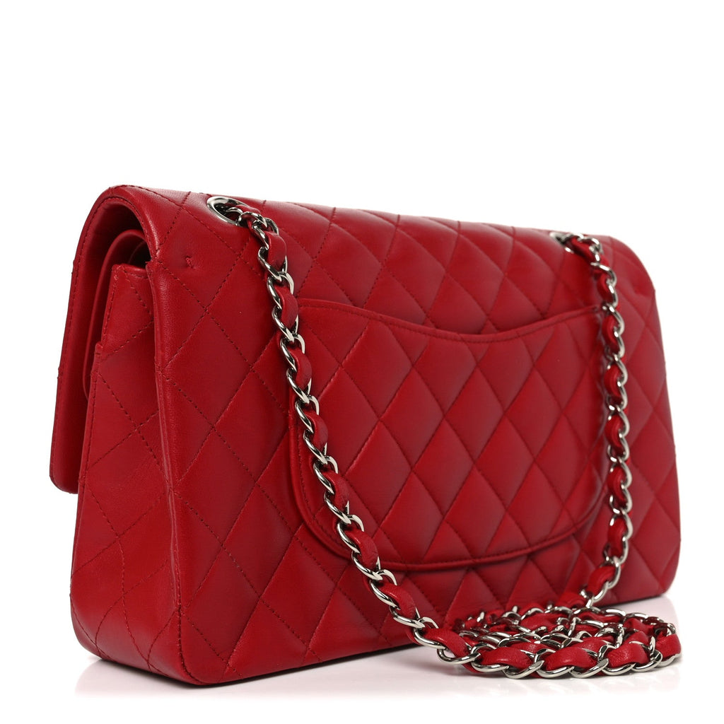 Chanel Lambskin Quilted Medium Double Flap Red